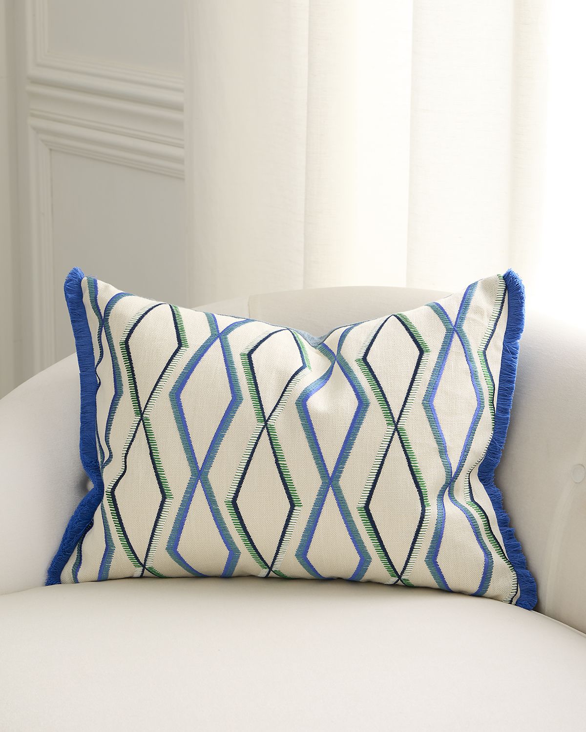 Designers Guild Trevenna Embroidered Decorative Pillow, 18" x 24" | Thumbnail 3 Designers Guild Trevenna Embroidered Decorative Pillow, 18" x 24" | Thumbnail 3