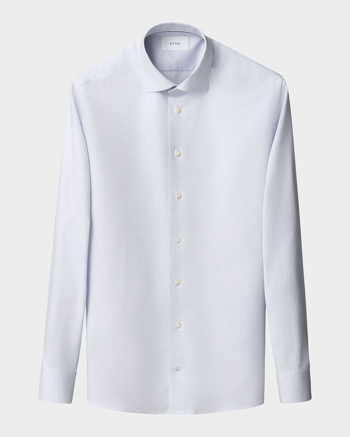 Eton Men 's Slim Fit Textured Twill Dress Shirt