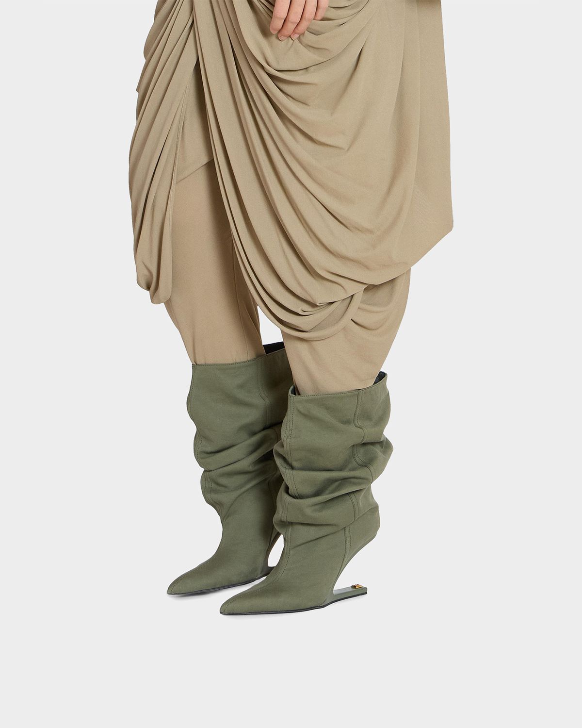 Balmain No Wedge Canvas Ankle Boots