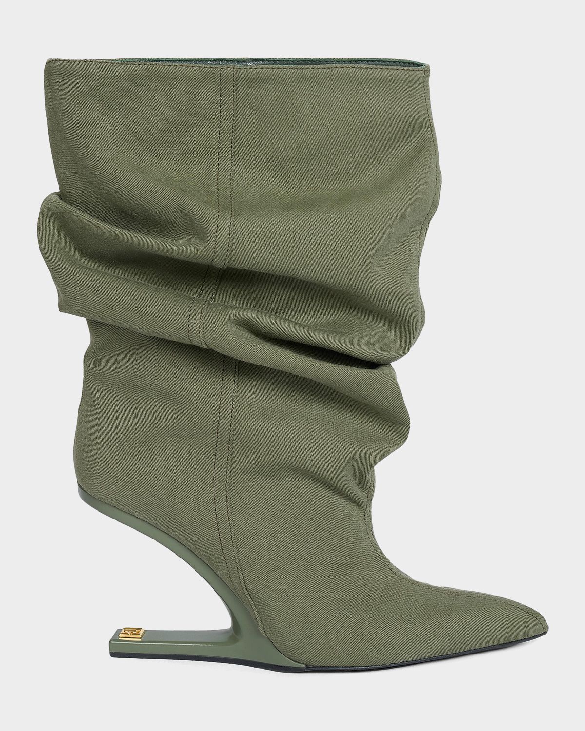 Balmain No Wedge Canvas Ankle Boots