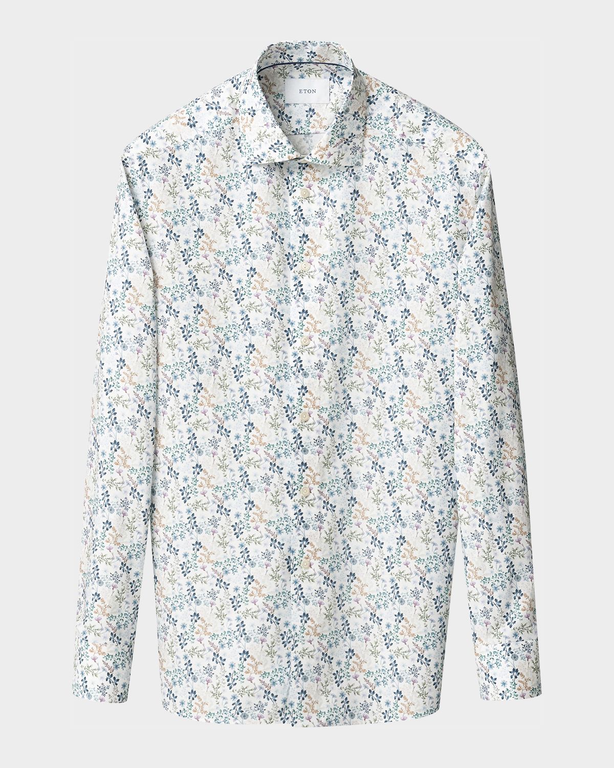 Eton Men 's Contemporary Fit Floral Twill Dress Shirt