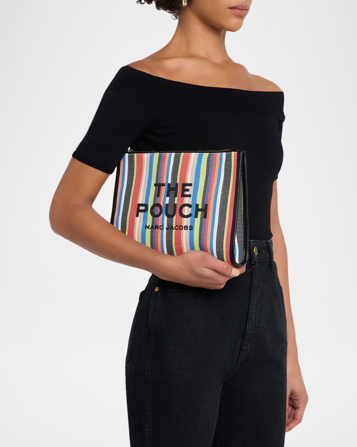 MARC by Marc Jacobs The Stripe Mesh Large Pouch Bag