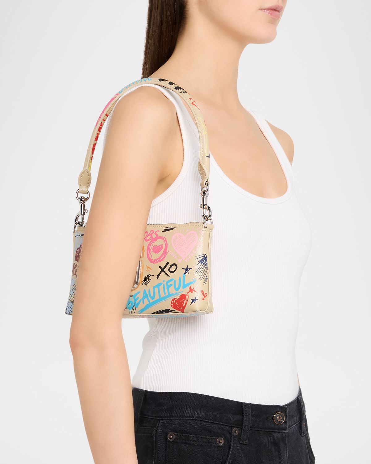 MARC by Marc Jacobs The Punk Scribble Snapshot Pochette Shoulder Bag
