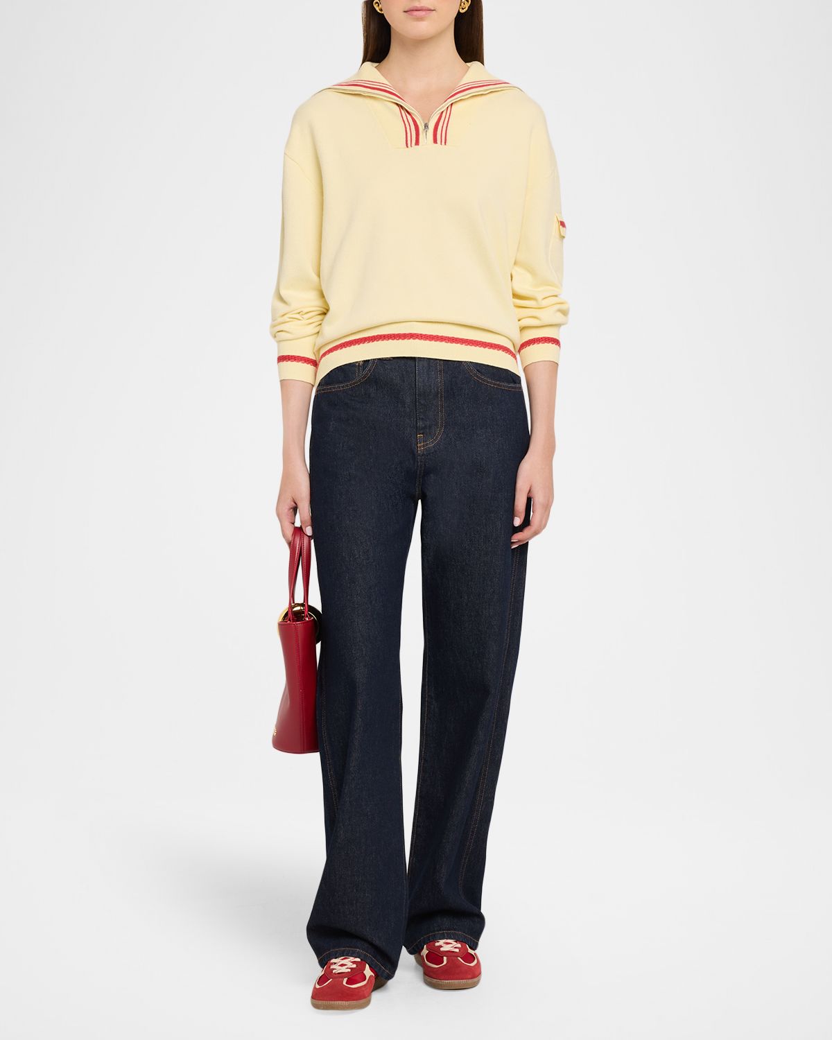Guest in Residence Jib Cashmere-Cotton Polo