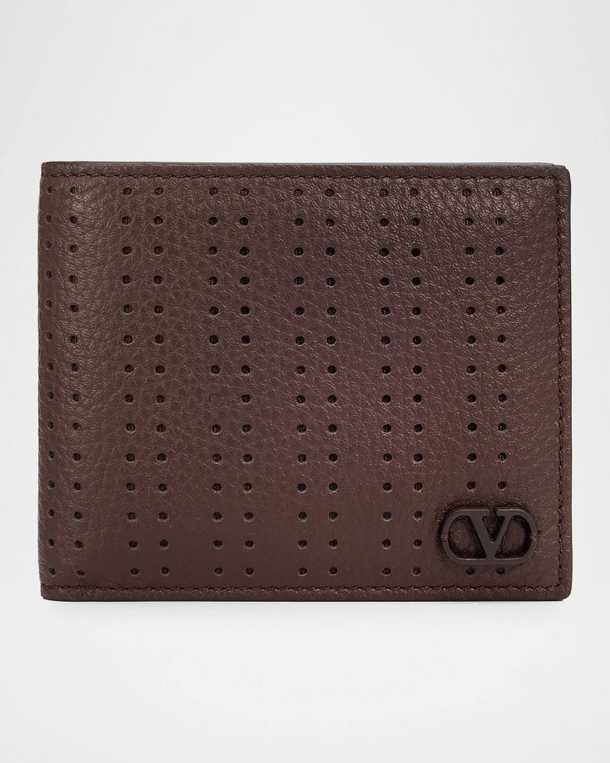 Valentino Garavani Men 's Perforated Leather Billfold Wallet | Thumbnail 5 Valentino Garavani Men 's Perforated Leather Billfold Wallet | Thumbnail 5