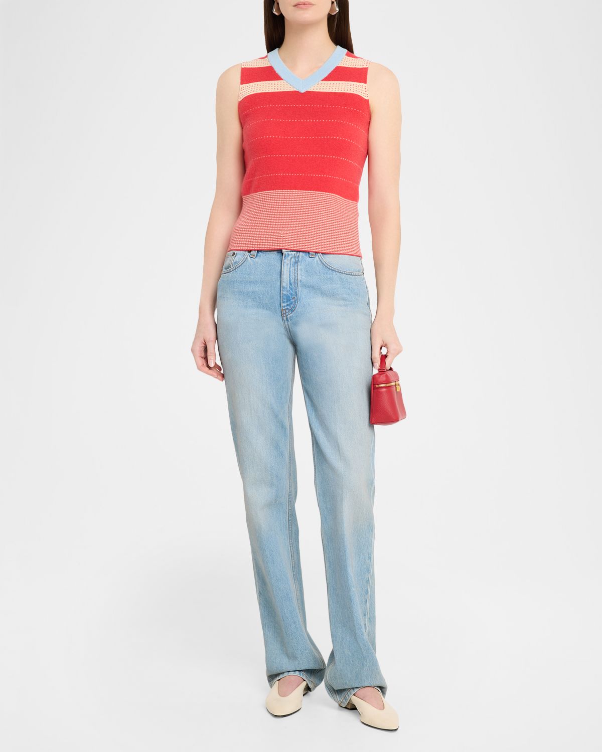 Guest in Residence Collegiate Striped Cashmere Vest