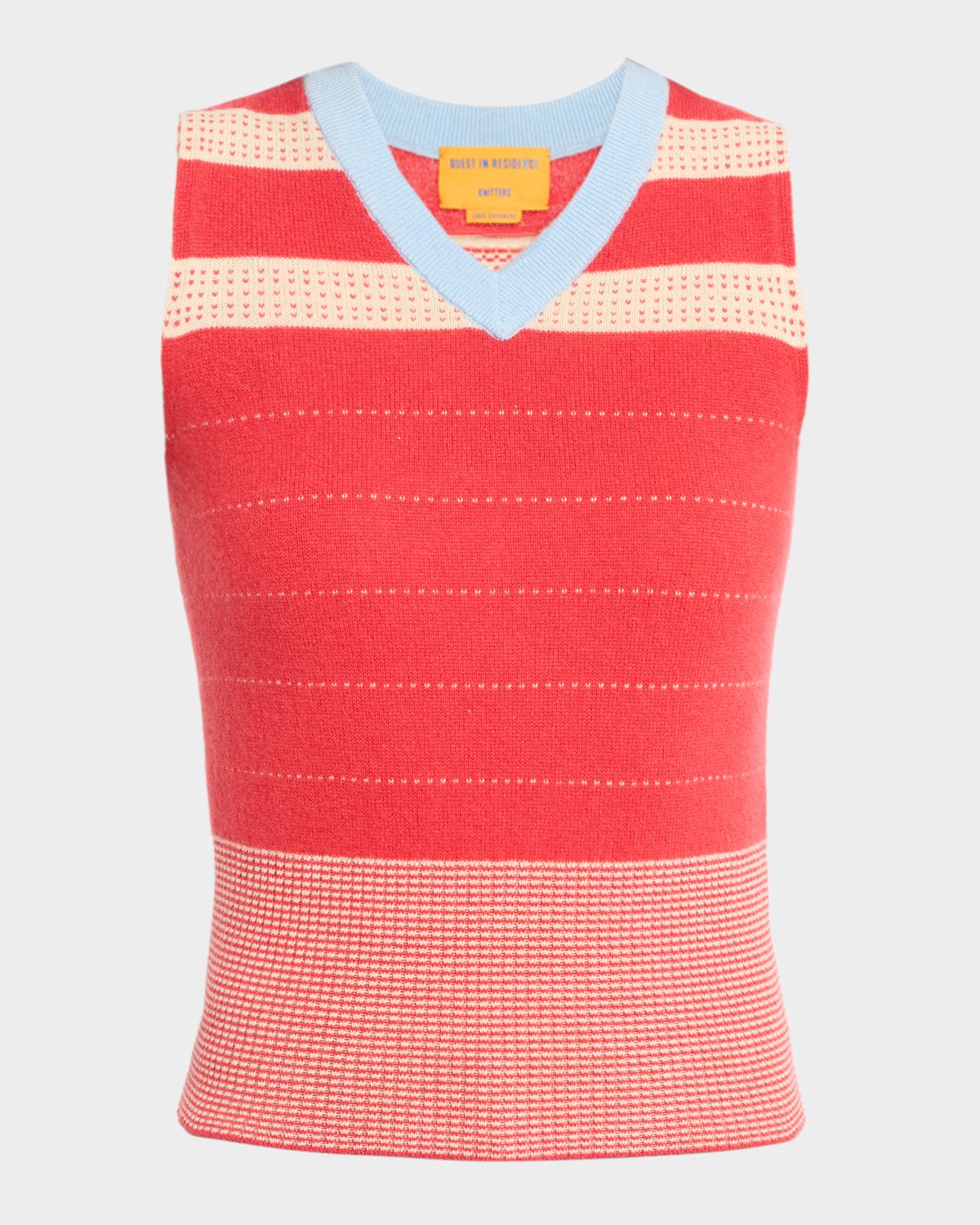 Guest in Residence Collegiate Striped Cashmere Vest