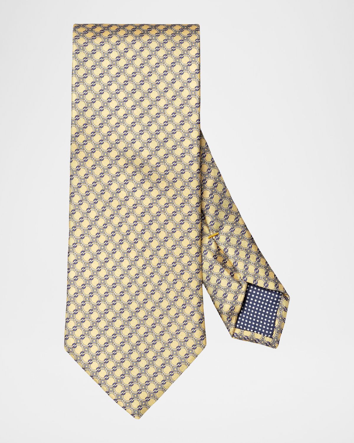Eton Men 's Geometric Circle Print Silk Tie