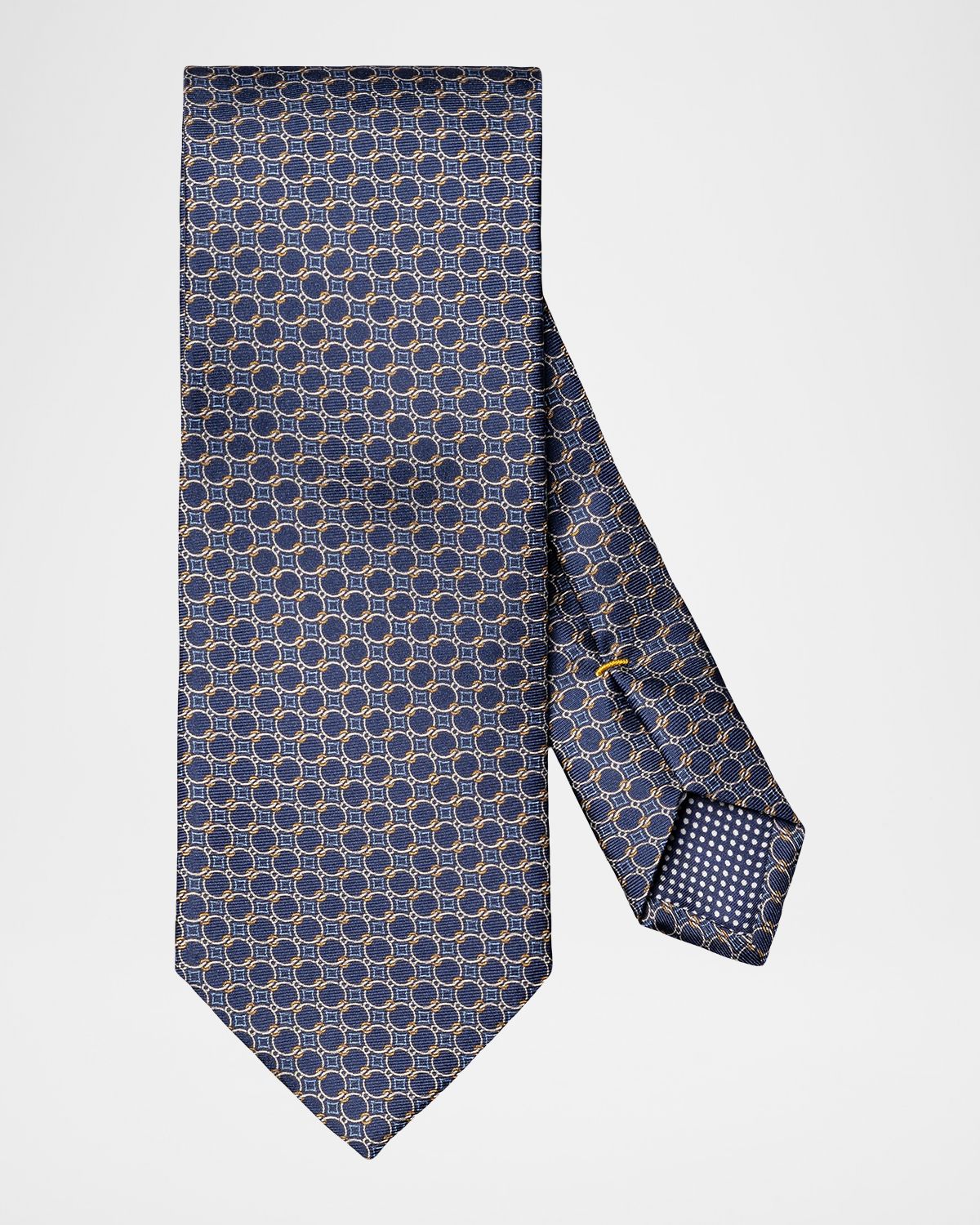 Eton Men 's Geometric Circle Print Silk Tie