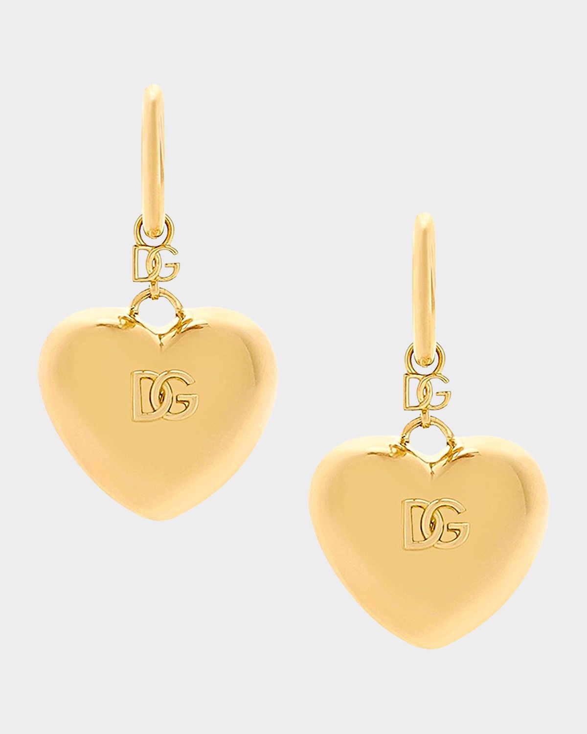 Dolce & Gabbana Heart DG Drop Earrings