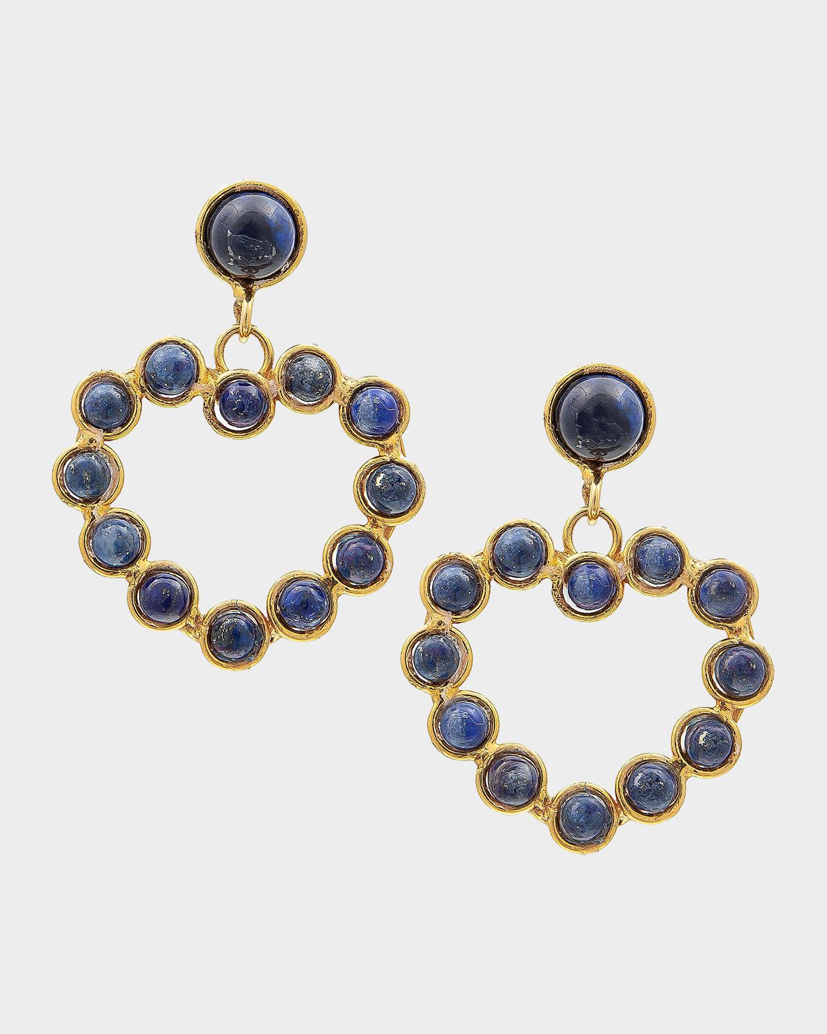 Sylvia Toledano 22K Gold-Plated Lapis Lazuli Love Earrings