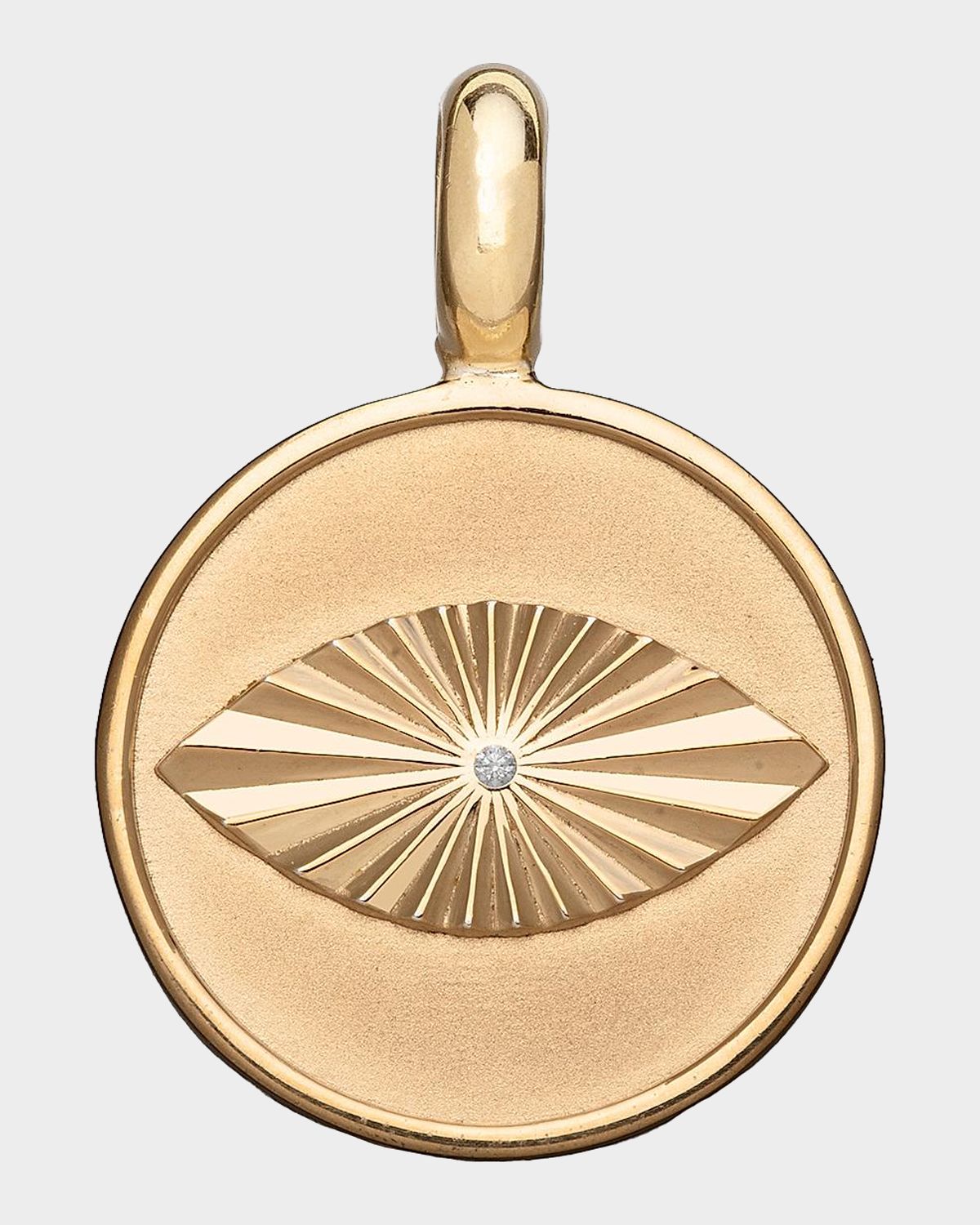 Jennifer Zeuner Levi 18K-Gold-Plated & 0.015 TCW Diamond Evil Eye Charm