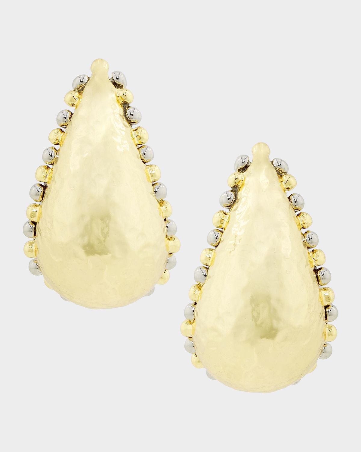 Kenneth Jay Lane Goldtone Teardrop Huggie Earrings