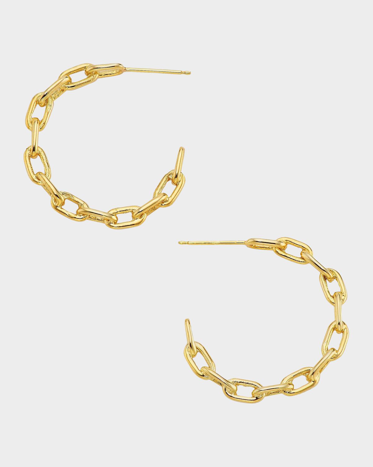 Zoe Chicco 14K Yellow Gold Large Squared Oval-Link Hoop Earrings