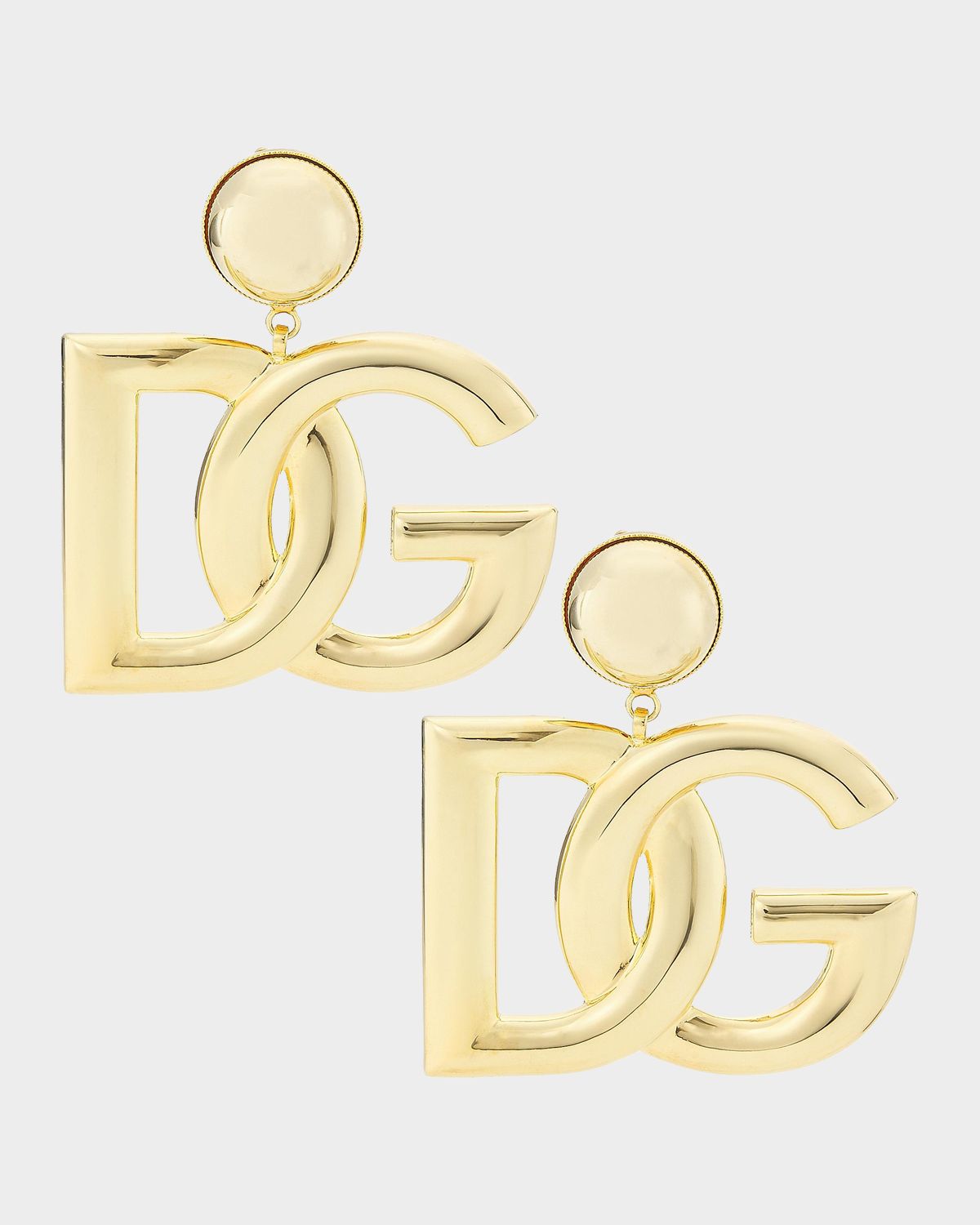 Dolce & Gabbana DG Logo Large Drop Earrings