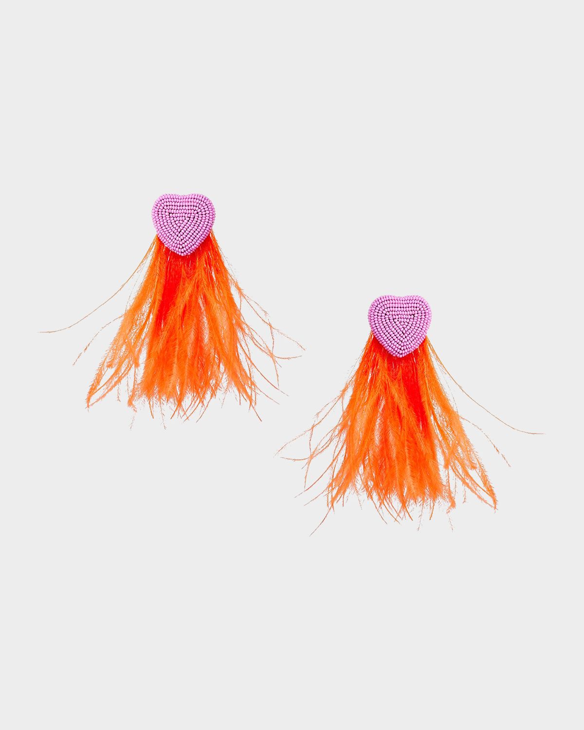 Mignonne Gavigan Cupid Beaded Heart & Feather Earrings