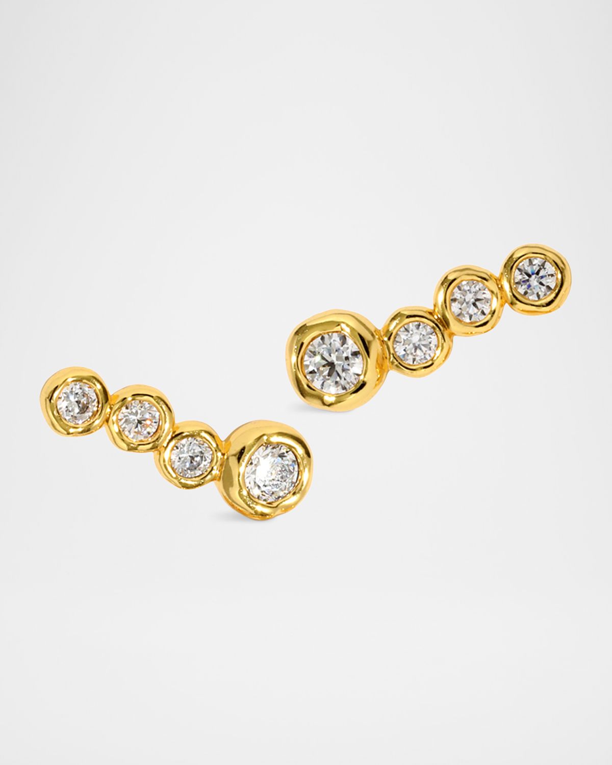 Alexis Bittar Asterales Gold Bar Earrings