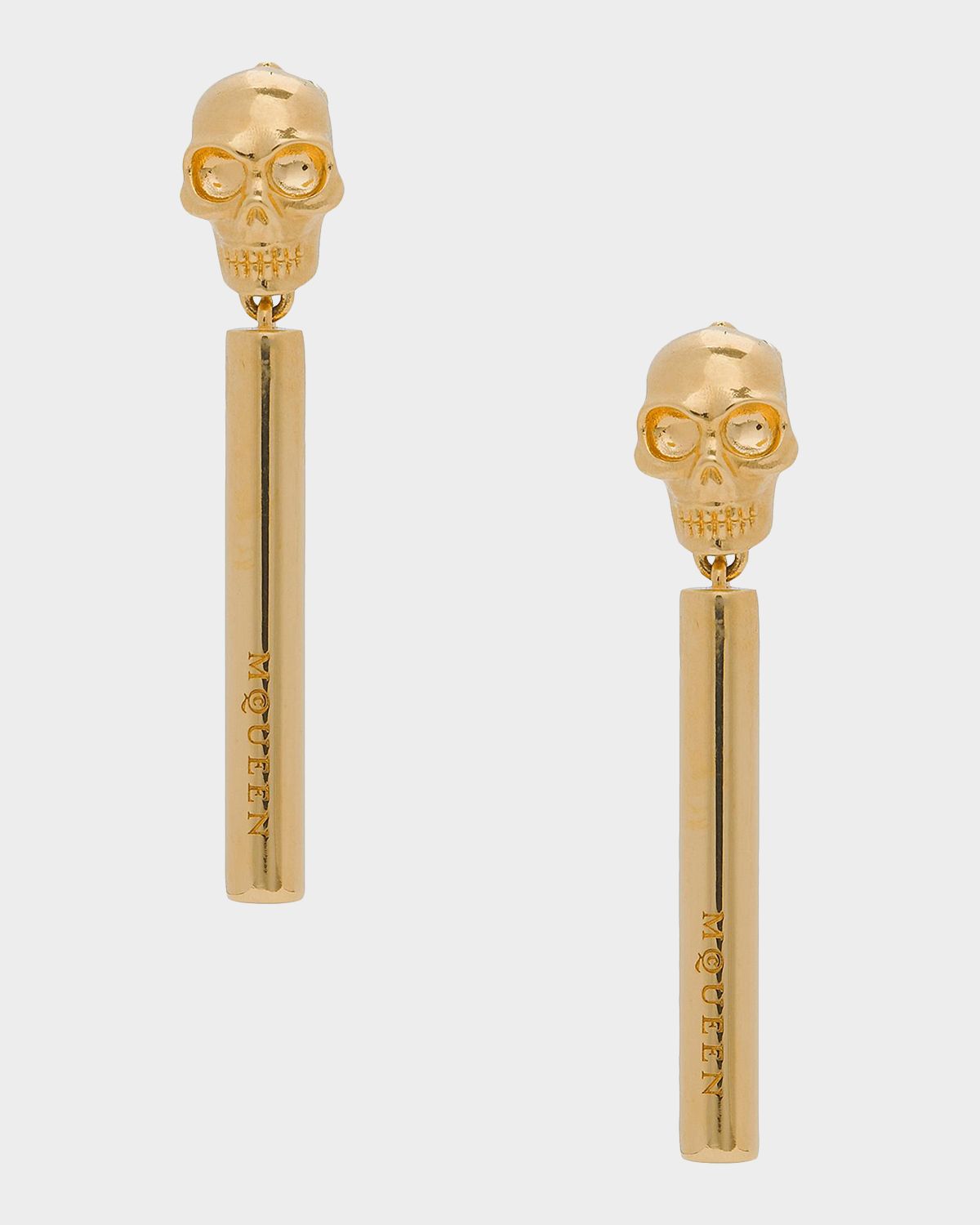 McQueen Goldtone Bar Drop Earrings
