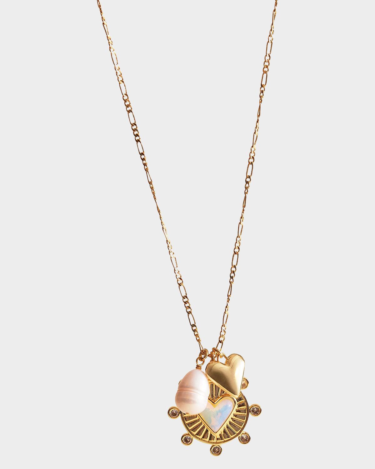 Mignonne Gavigan Bacchus 14K-Gold-Plated, Freshwater Pearl & Mother-Of-Pearl Charm Necklace