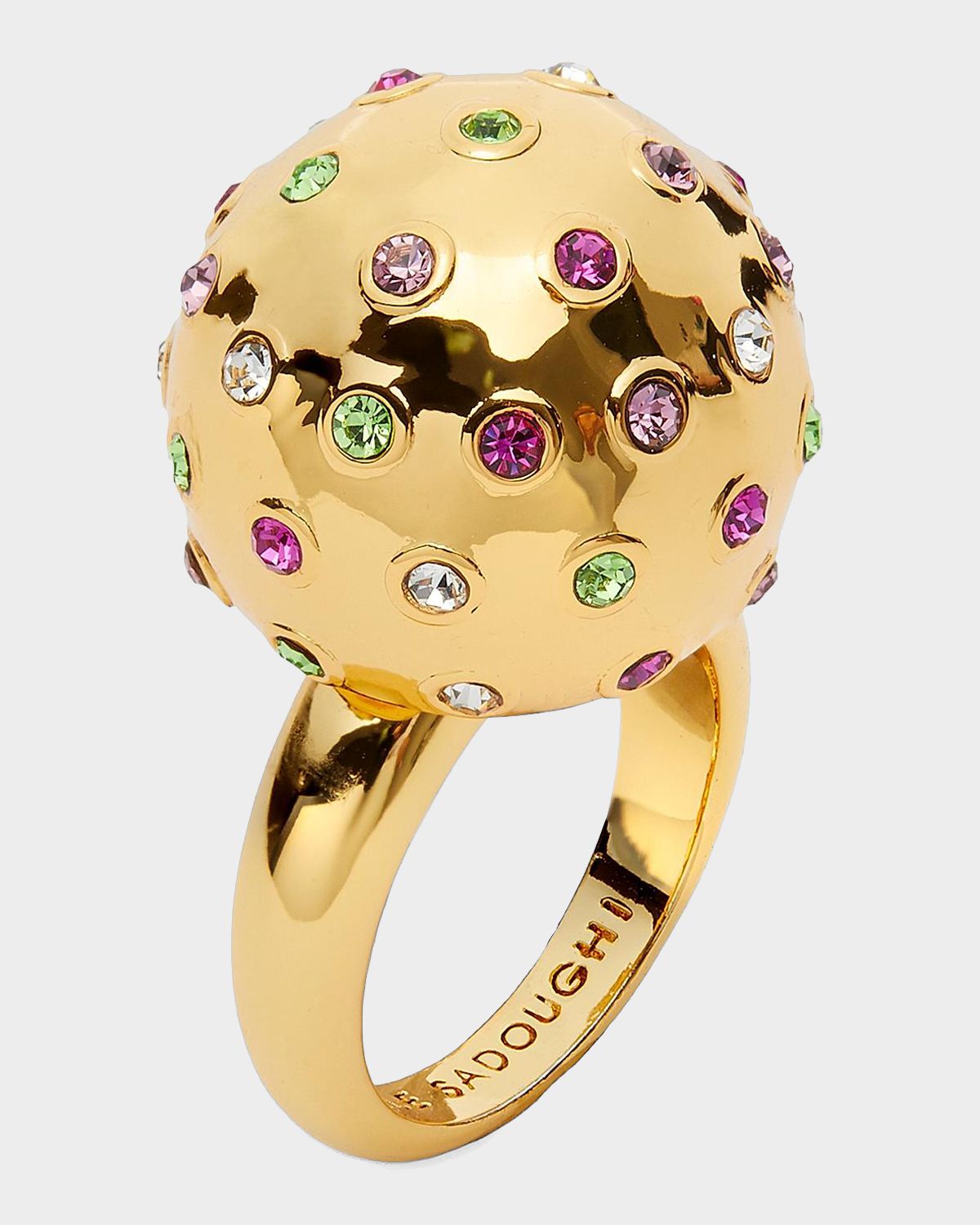 Lele Sadoughi Dome 14K-Gold-Plated & Crystal Ring