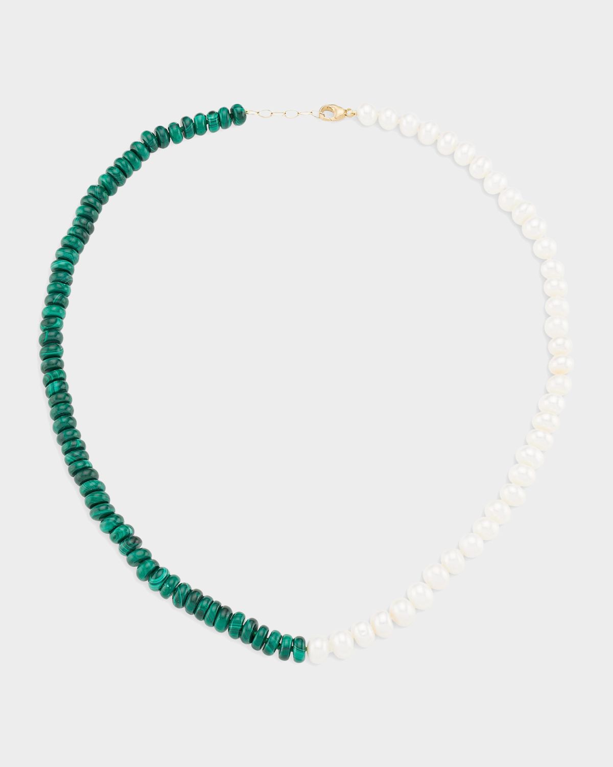 JIA JIA Ocean Union 14K Yellow Gold, Pearls & Malachite Necklace