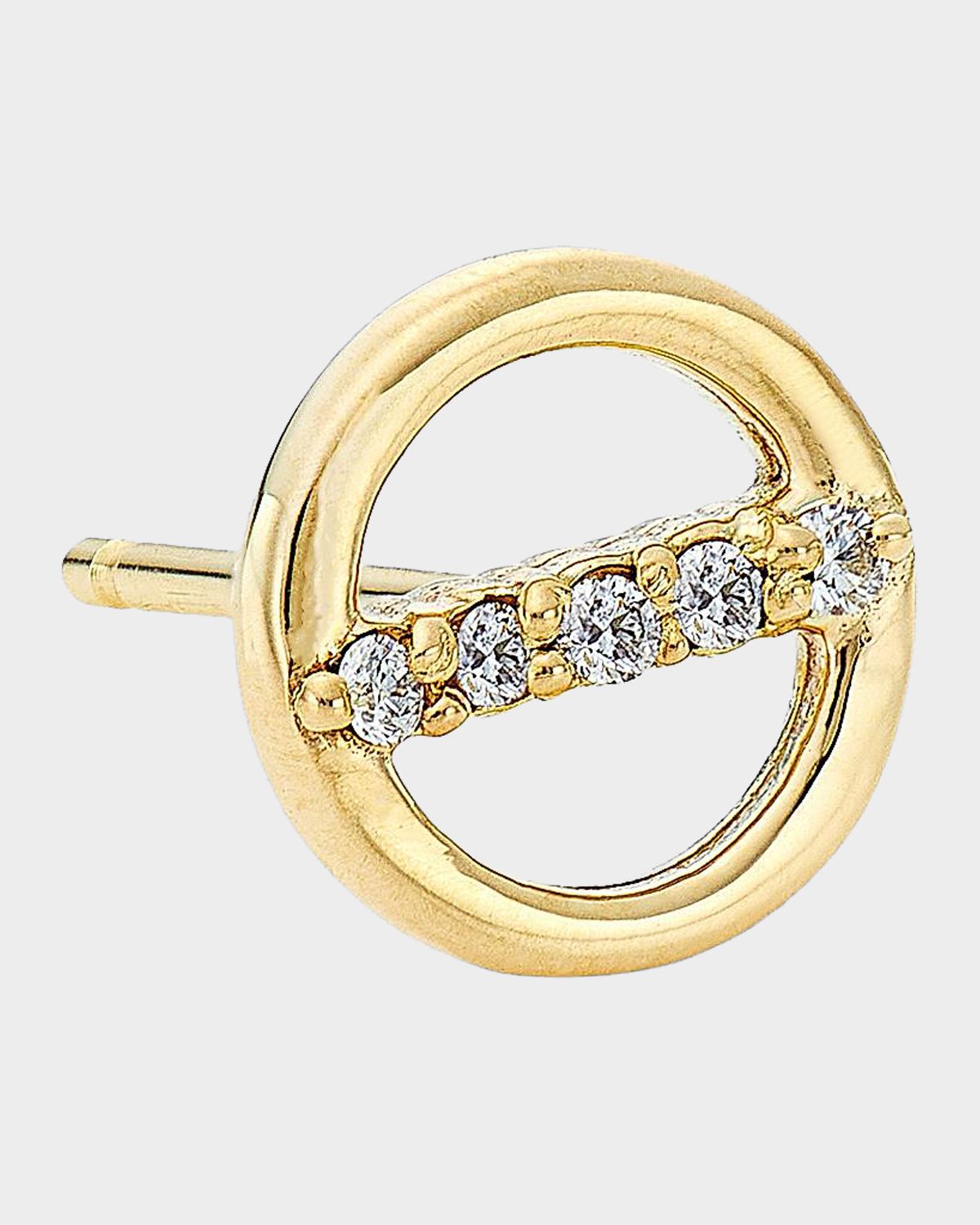 Zoe Chicco 14K Yellow Gold Pave Circle Earring, Single