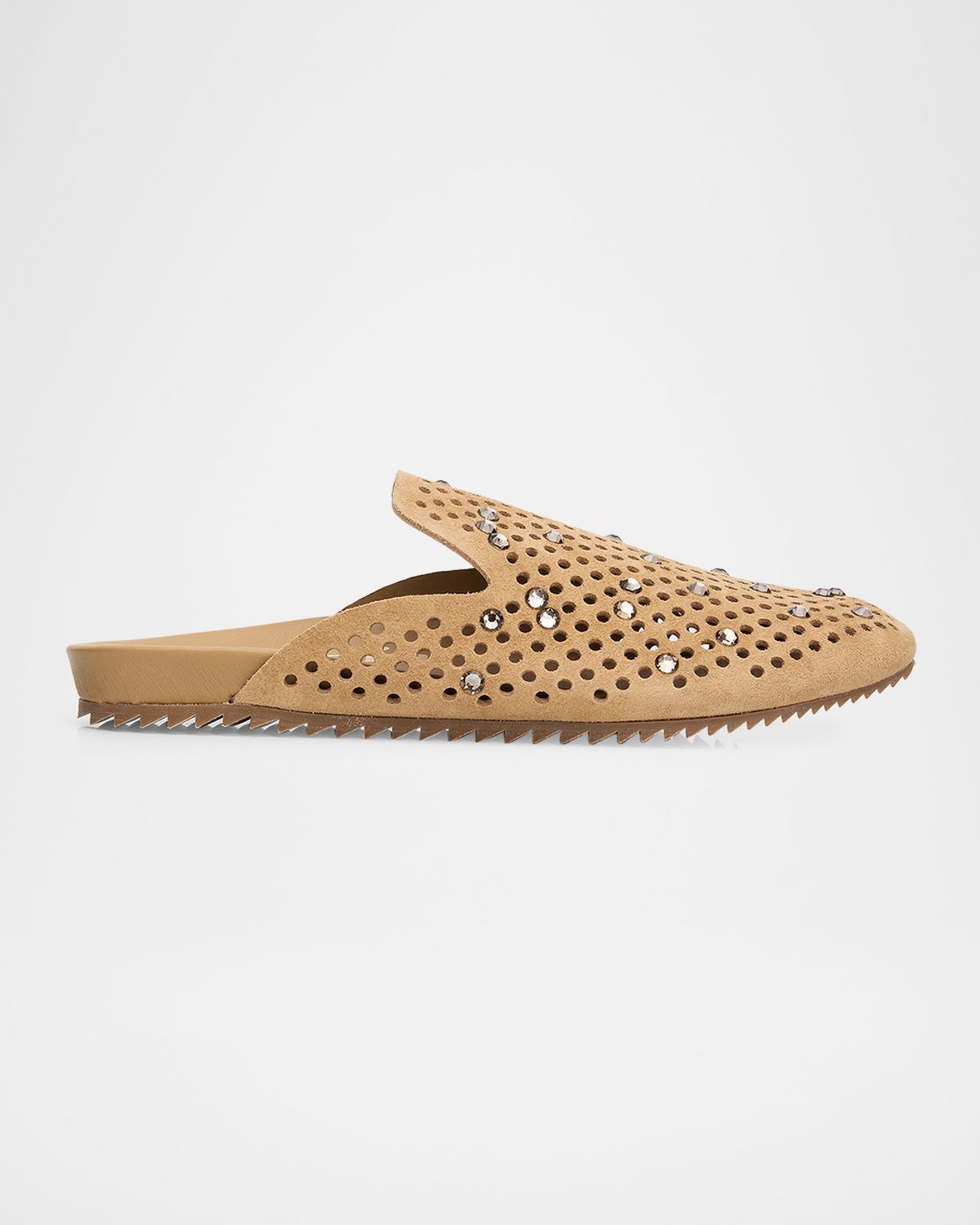 Pedro Garcia Braidy Embellished Suede Utility Clogs