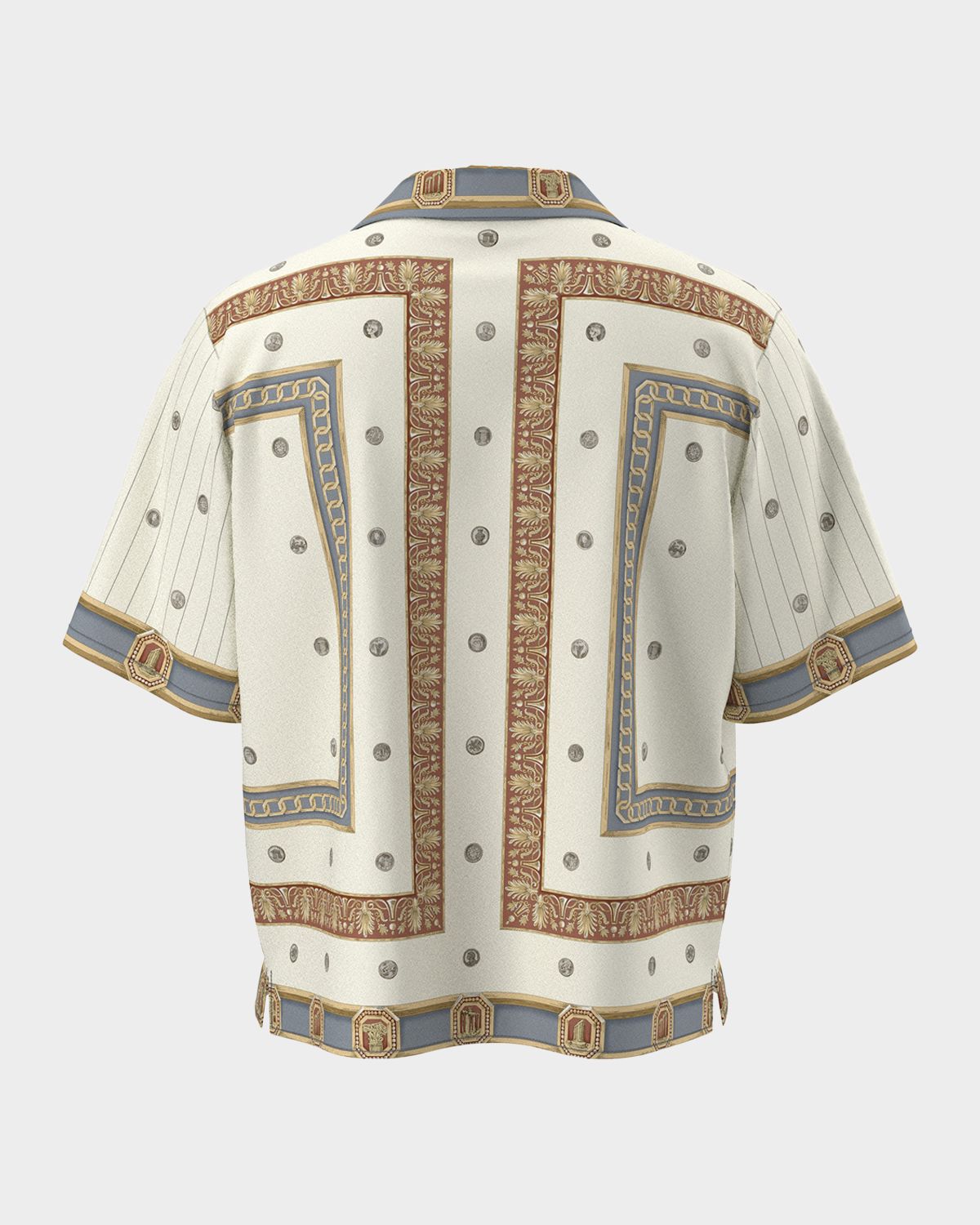 Versace Men 's The Ringmaster Silk Twill Short-Sleeve Shirt | Thumbnail 5 Versace Men 's The Ringmaster Silk Twill Short-Sleeve Shirt | Thumbnail 5