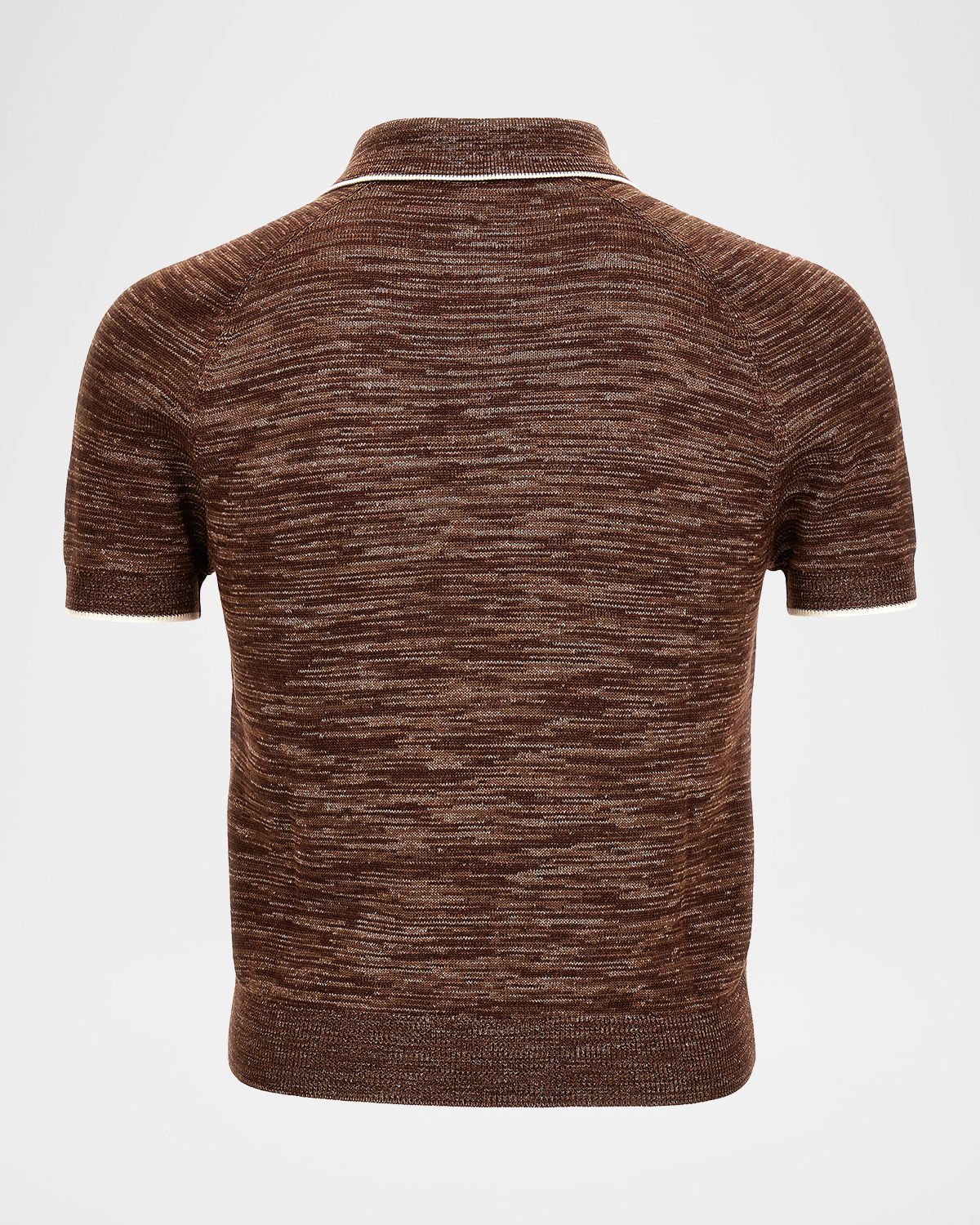 Versace Men 's Mouline Jacquard Knit Polo