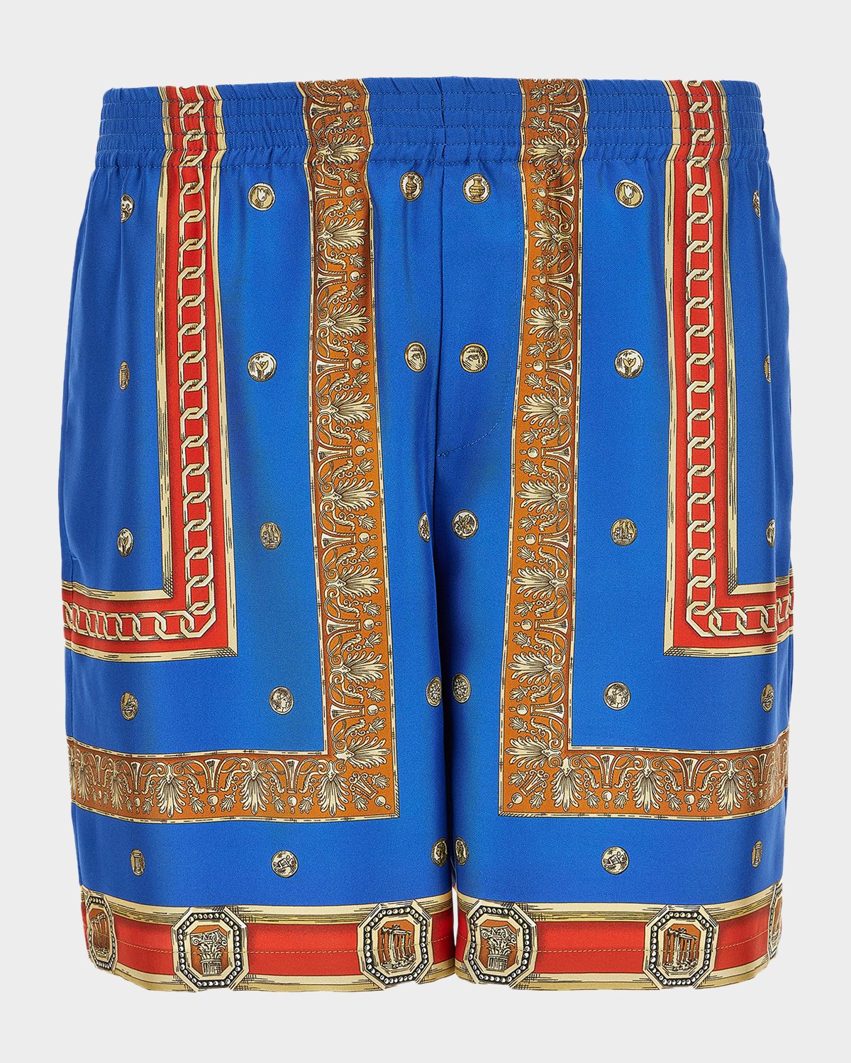 Versace Men 's Underwater Barocco Silk Shorts