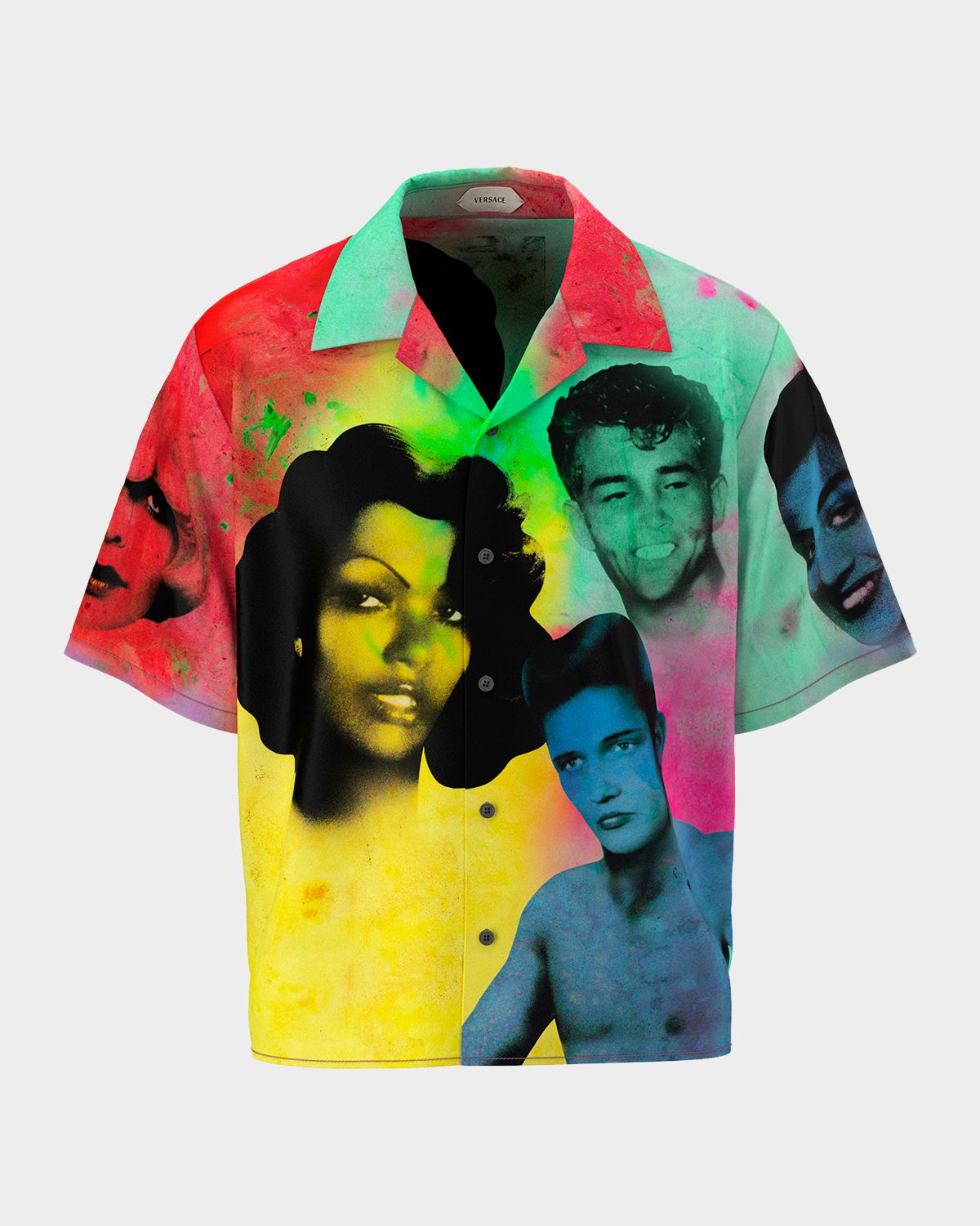 Versace Men 's The Party Printed Silk Twill Shirt