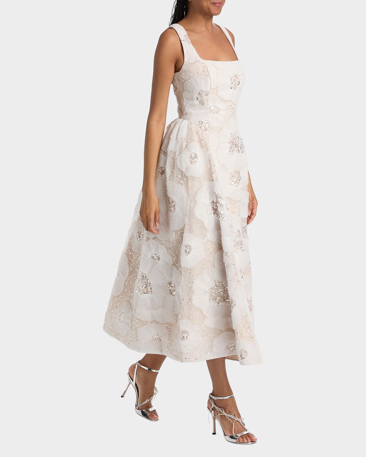 Milly Arianna Tulle Flower Beaded Dress