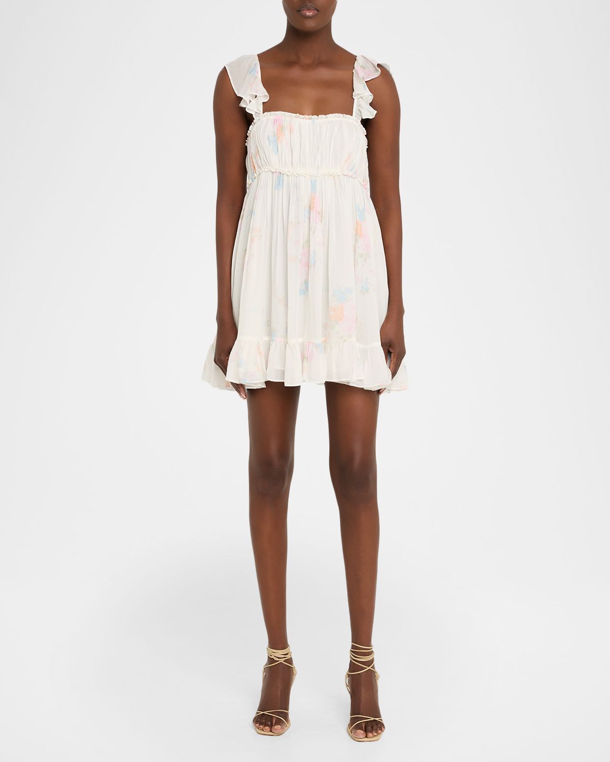 LoveShackFancy Zanira Floral Mini Dress