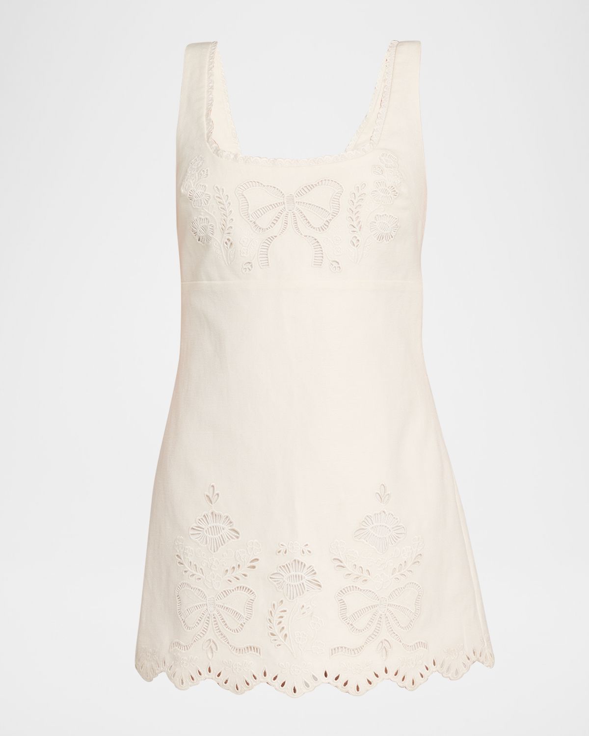 LoveShackFancy Fable Embroidered Mini Dress