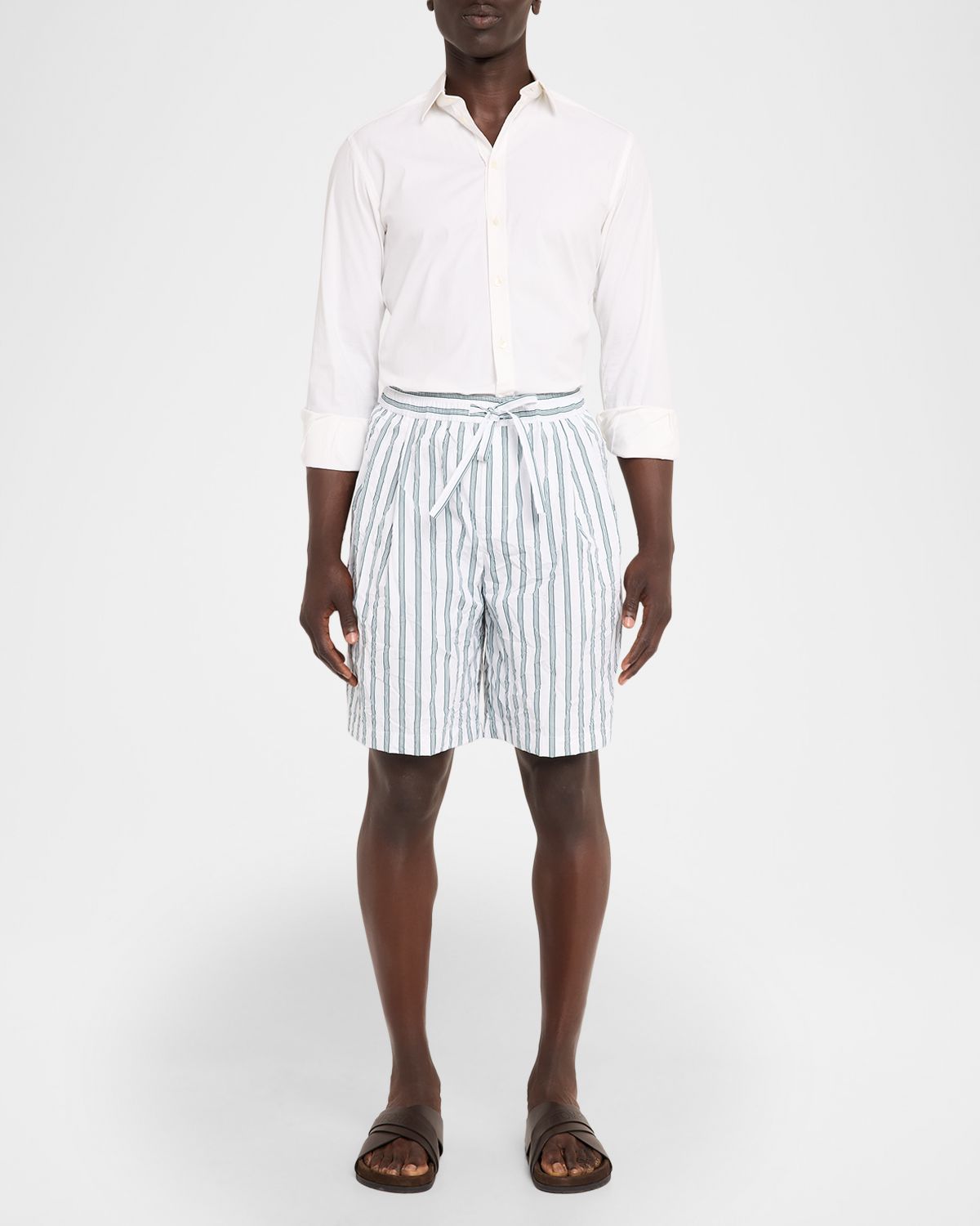 Dolce & Gabbana Men 's Striped Poplin Shorts