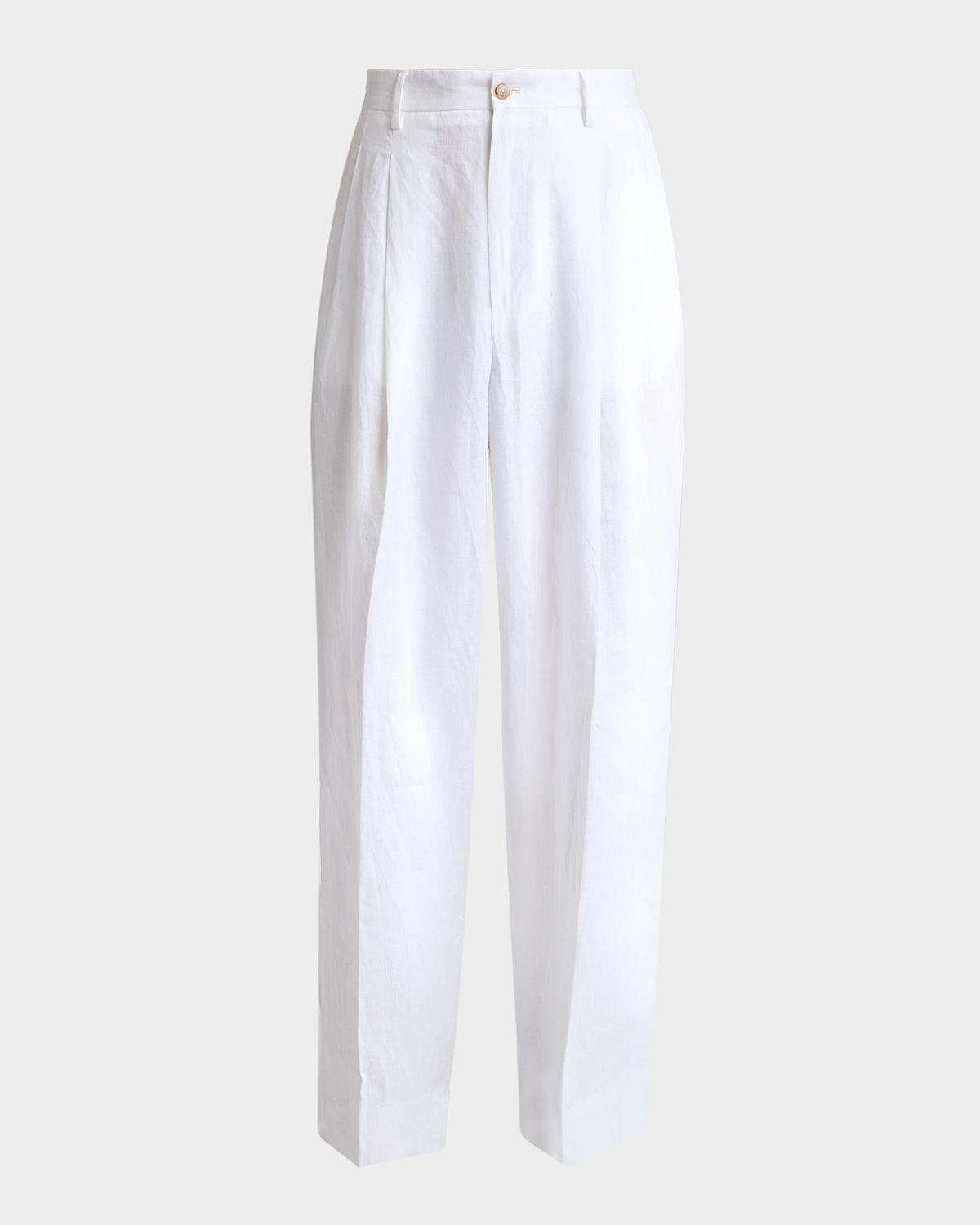 Dolce & Gabbana Men 's Linen Wide-Leg Pleated Trousers