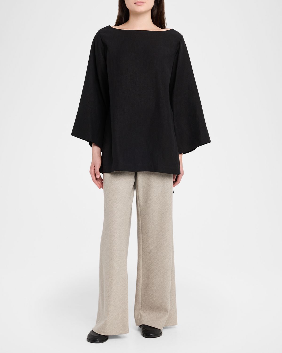 THE ROW Junia Boat-Neck Linen Top | Thumbnail 5
