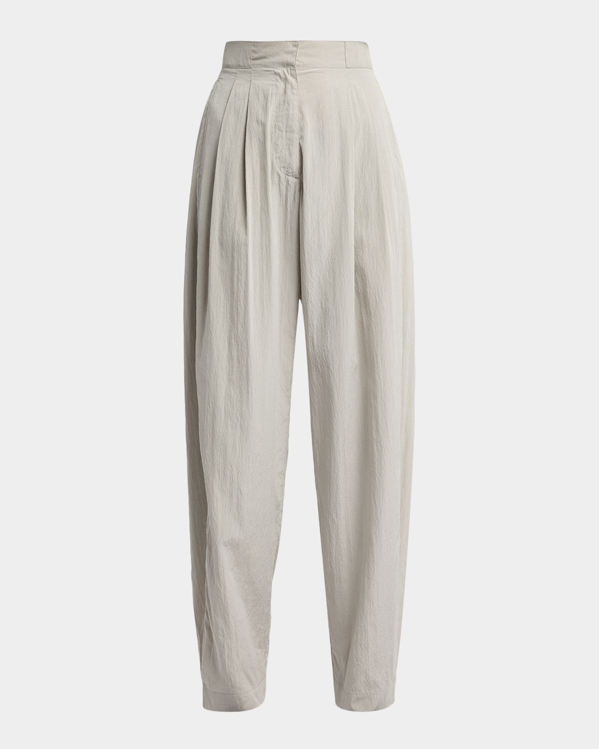 THE ROW Iven Low-Rise Crinkled Barrel-Leg Pants | Thumbnail 6 THE ROW Iven Low-Rise Crinkled Barrel-Leg Pants | Thumbnail 6
