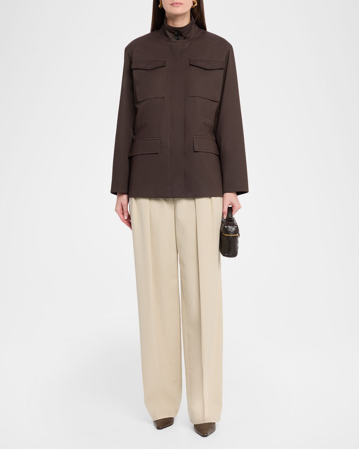 THE ROW Floriane Cotton-Cashmere Utility Jacket