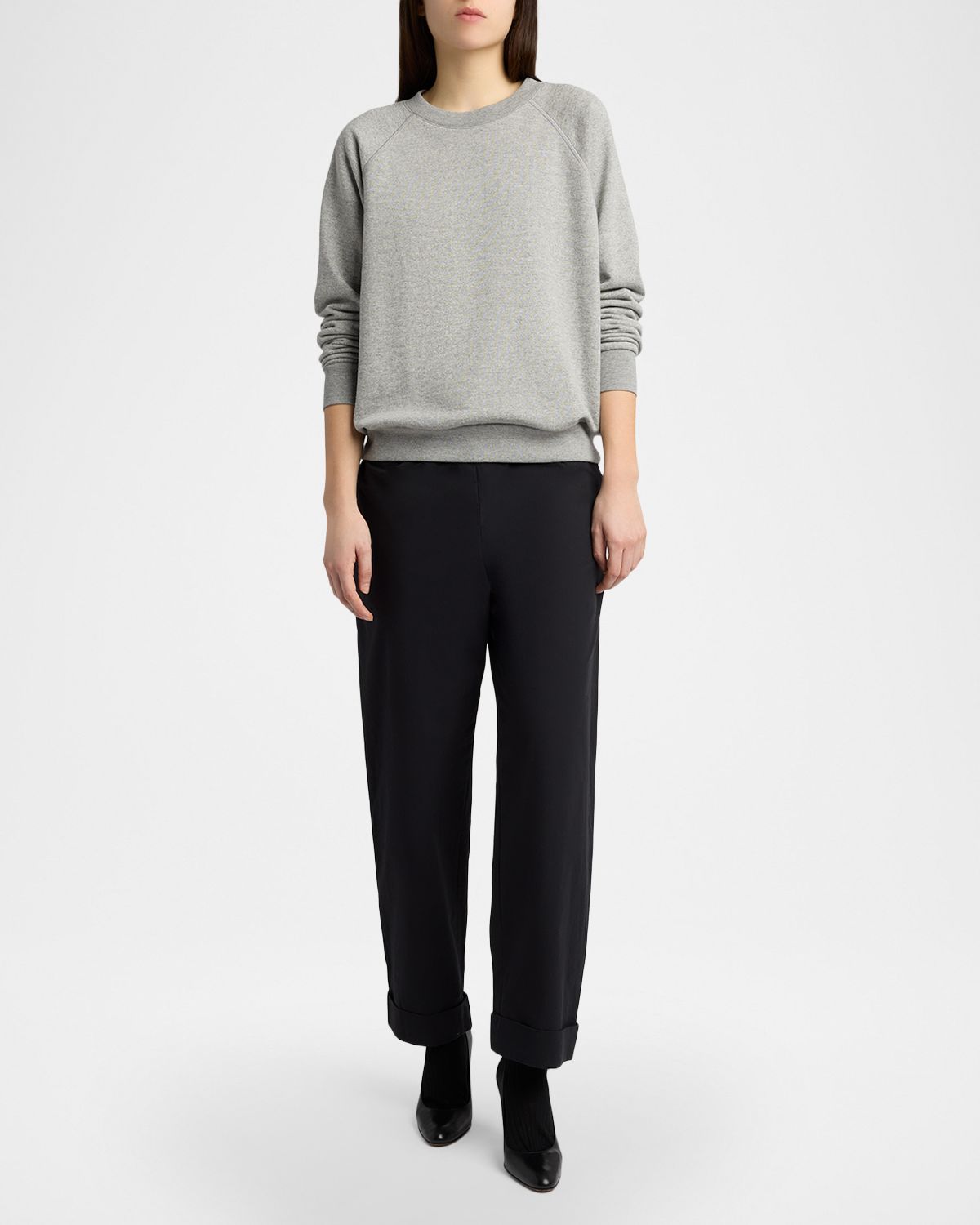 THE ROW Eulalia Cotton & Cashmere Crewneck Sweater