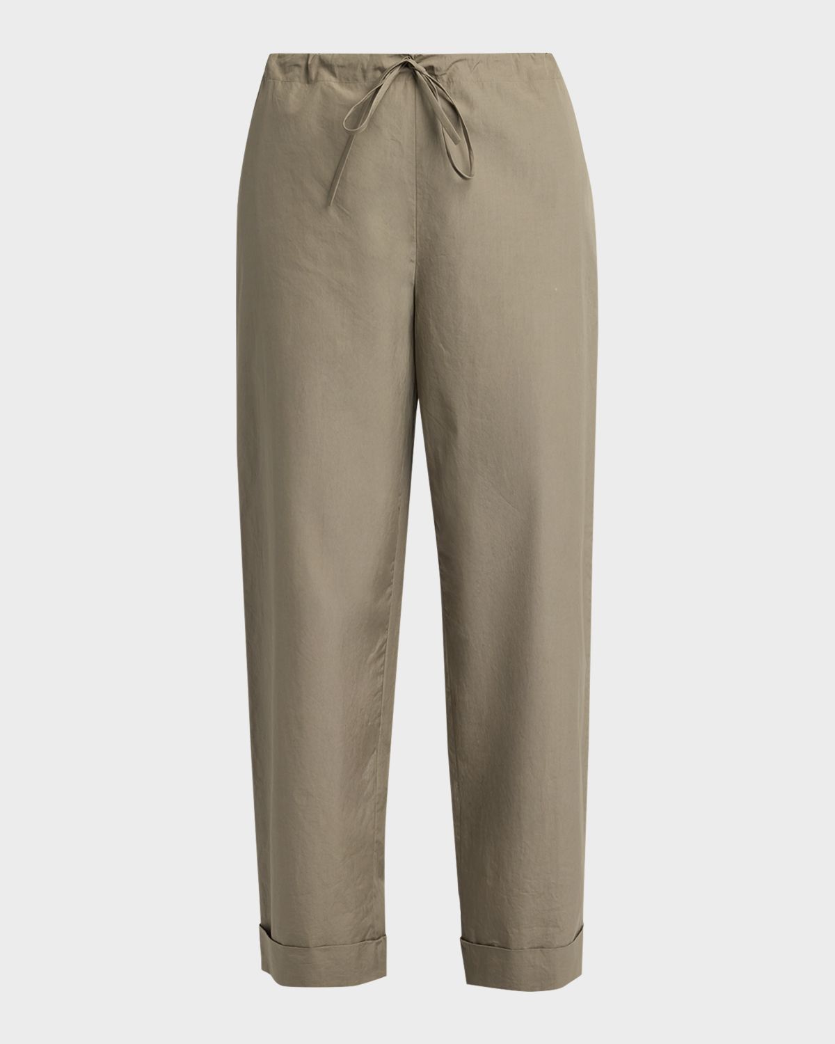 THE ROW Delano Straight-Leg Cotton Poplin Pants