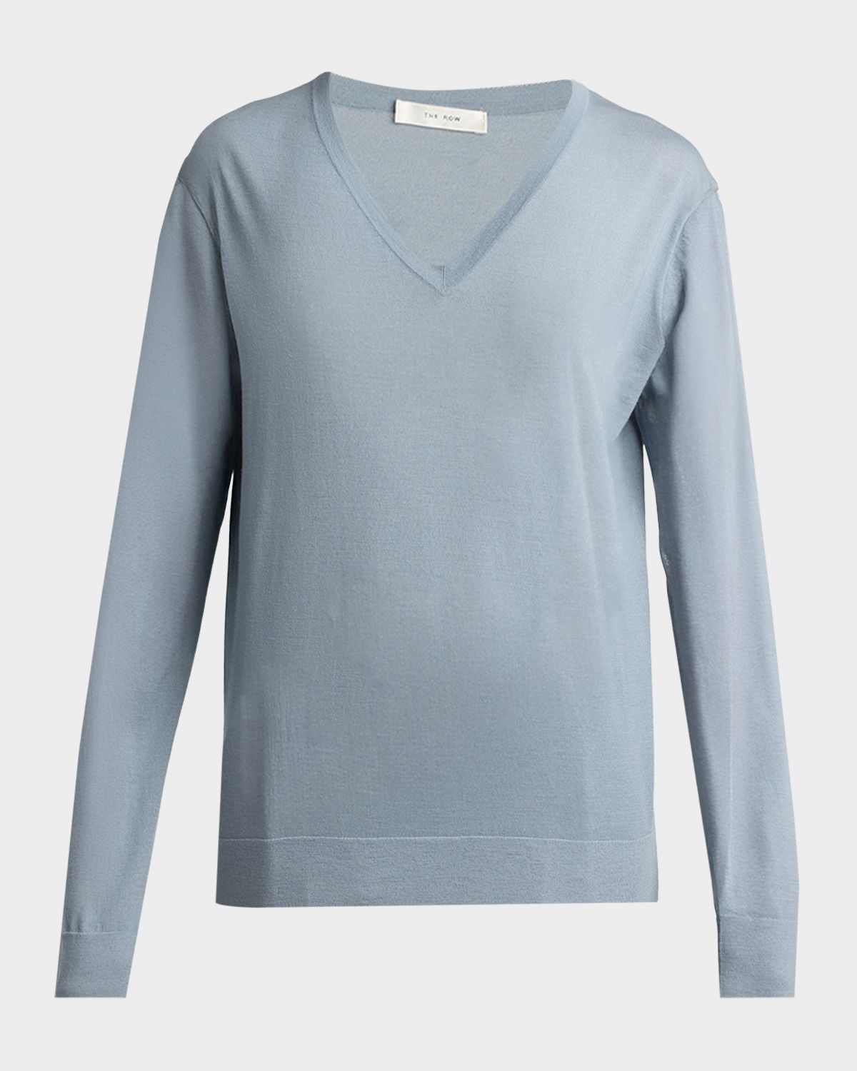 THE ROW Naius Long-Sleeve V-Neck Wool Top | Thumbnail 6 THE ROW Naius Long-Sleeve V-Neck Wool Top | Thumbnail 6