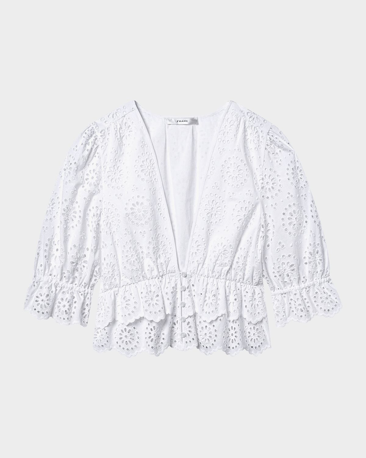 FRAME The Solstice Eyelet Blouse
