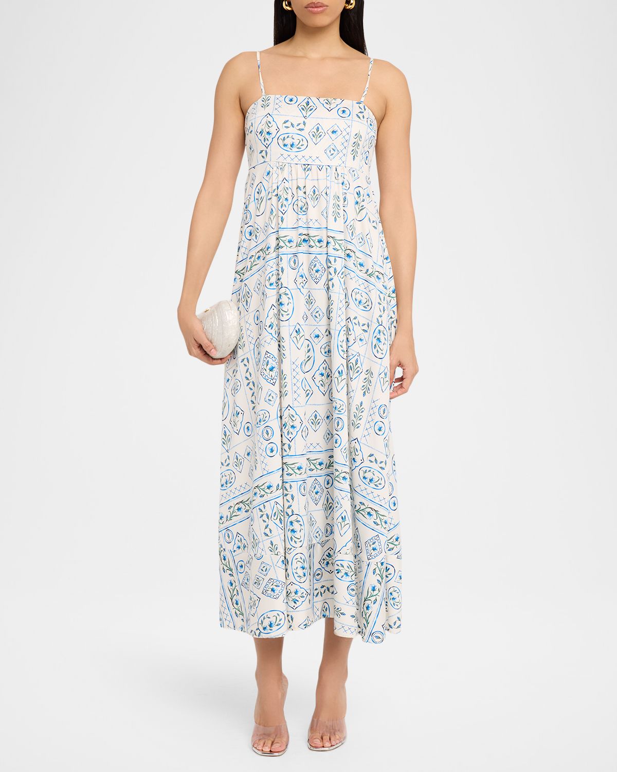 MISA Los Angeles Adina Abstract Jersey Maxi Dress