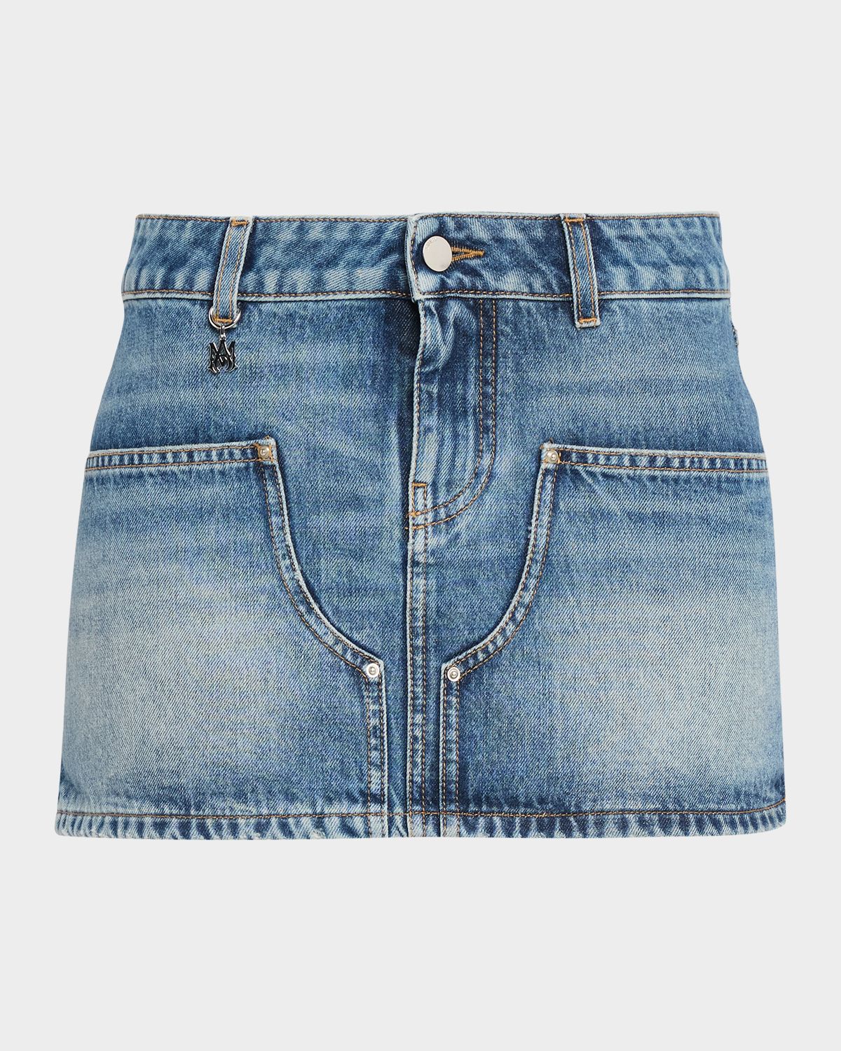 Amiri Denim Carpenter Mini Skirt