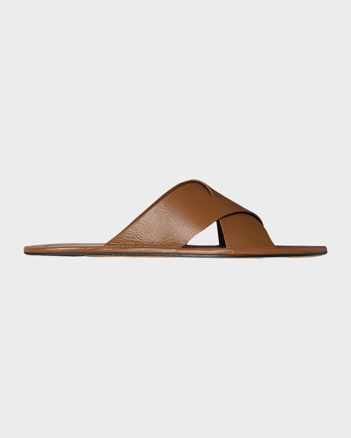 THE ROW Malick Leather Crisscross Slide Sandals | Thumbnail 3