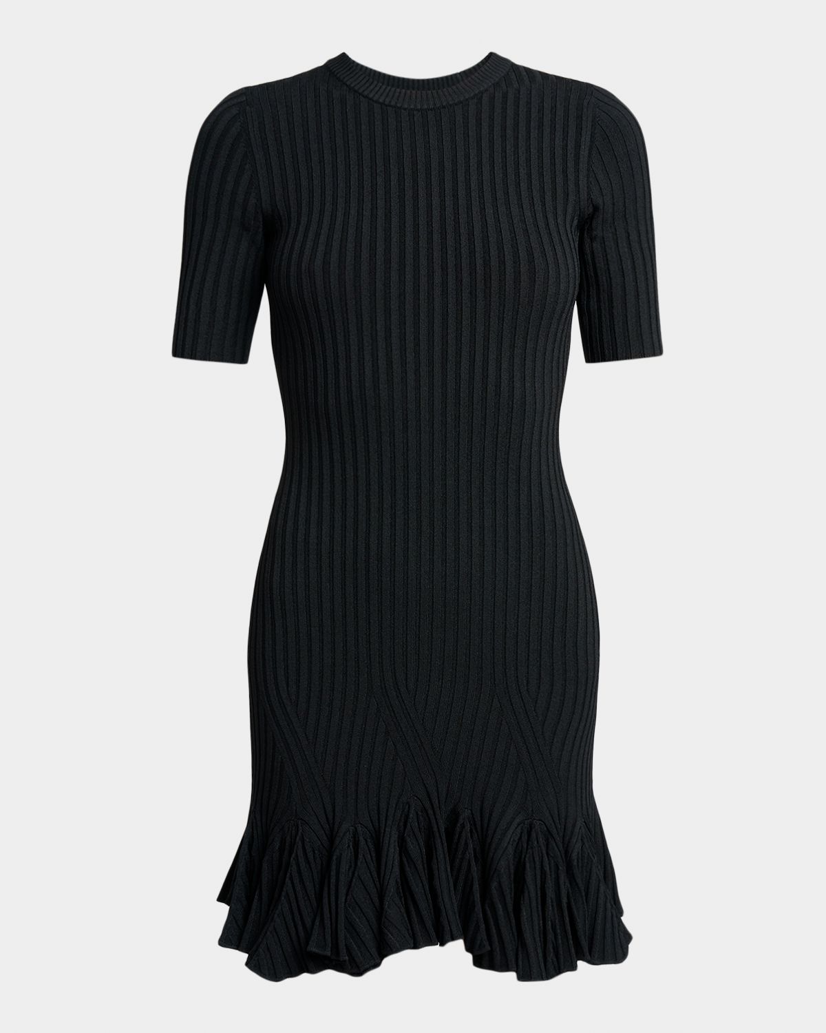 Proenza Schouler Leandra Rib Short-Sleeve Mini Dress