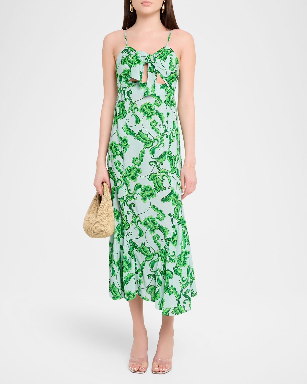 MISA Los Angeles Zoya Floral Paisley Midi Dress