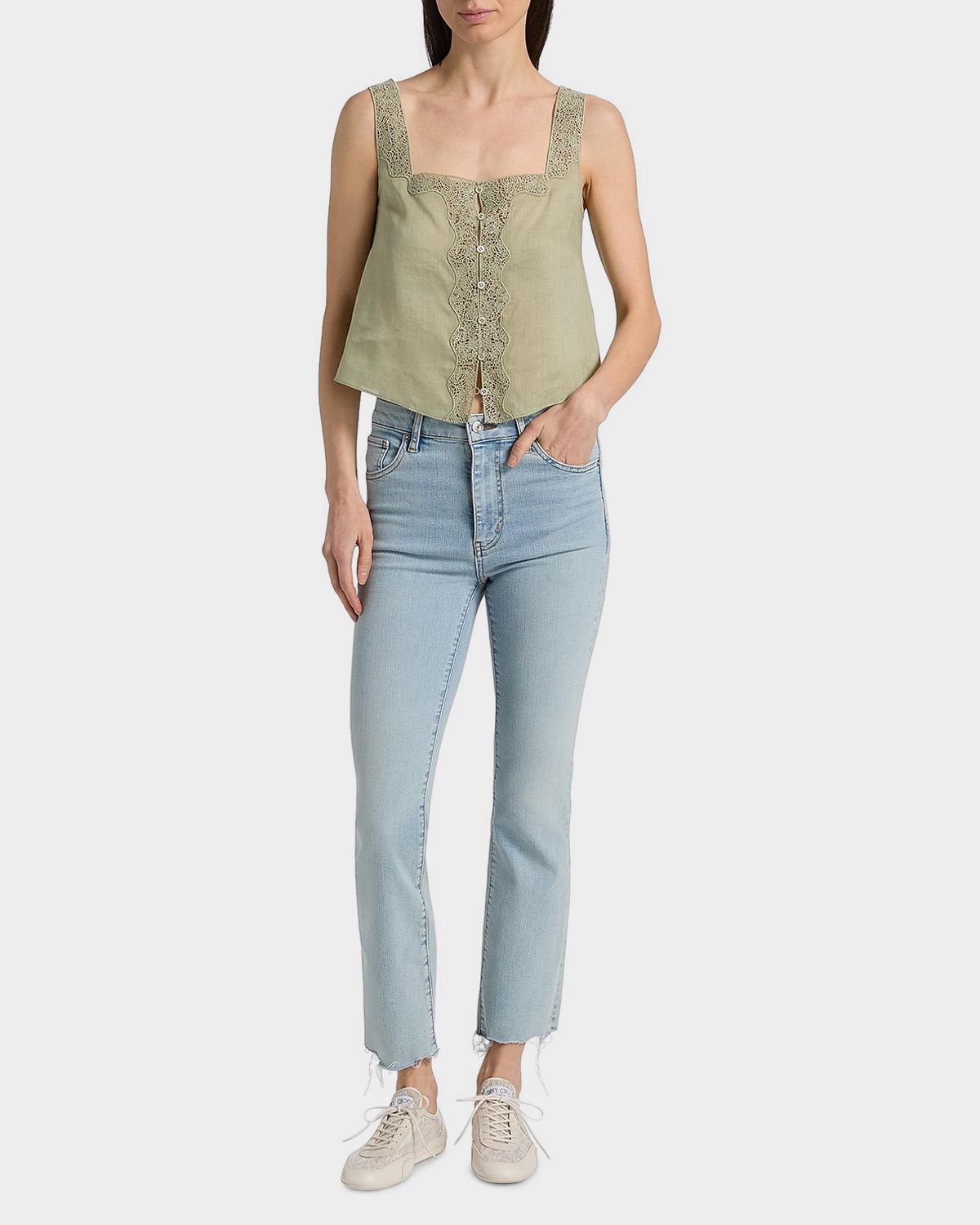 FRAME The Embroidered Blouse