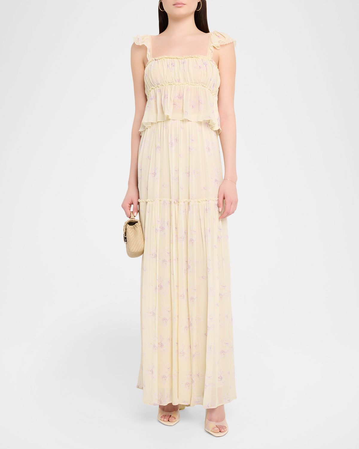 LoveShackFancy Siena Floral Cotton Voile Tank Top